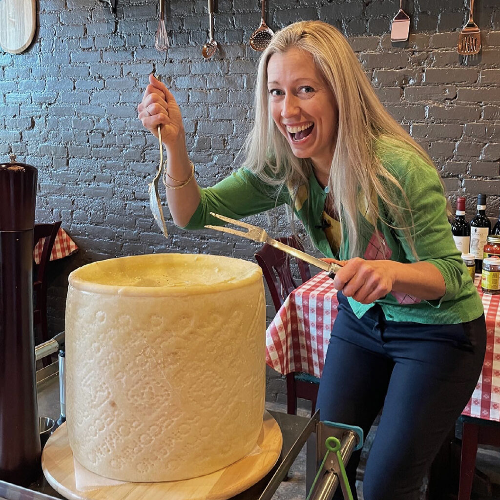 Susie Davidson Powell with cheese