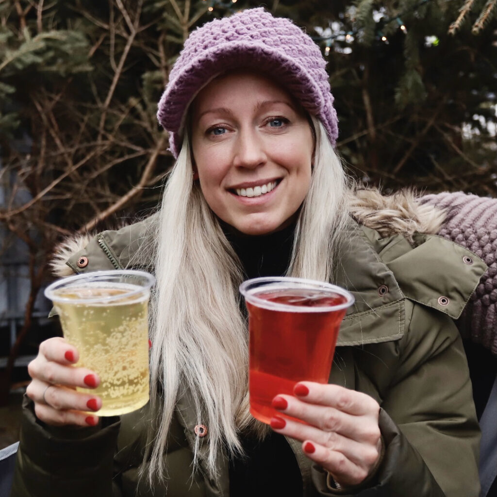 Susie Davidson Powell with beer