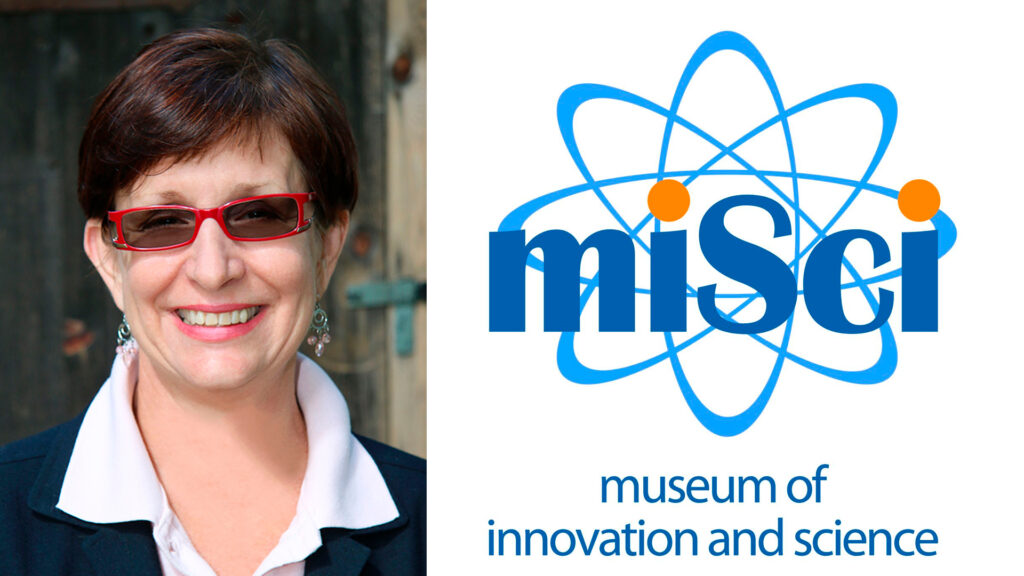 Image of Gina C Gould and the miSci logo.